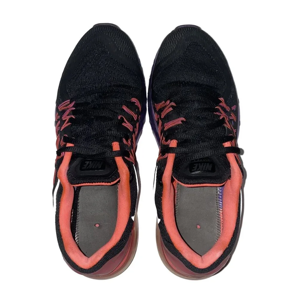 Nike Air Max 2015 Black Hyper Punch 698903-006 Sneakers - Women's Size 7.5 Shoes - Picture 4 of 5